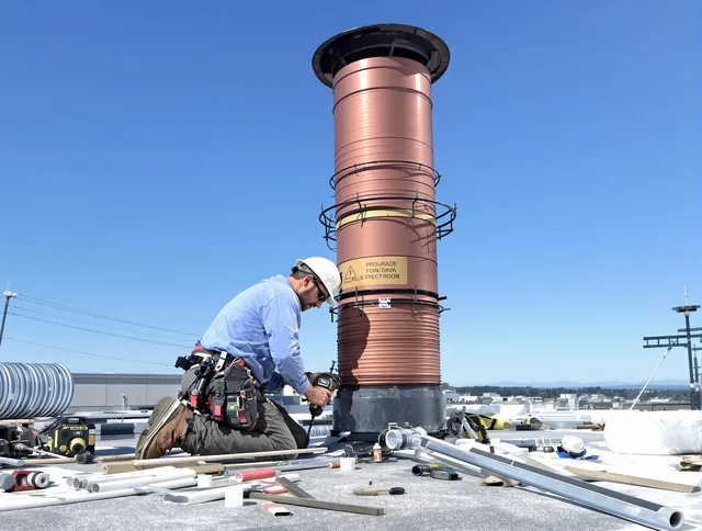 Installed chimney liner by Redlands Chimney Sweep in Redlands, CA
