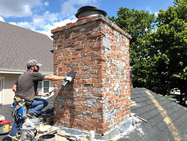 Completed chimney rebuild by Redlands Chimney Sweep in Redlands, CA