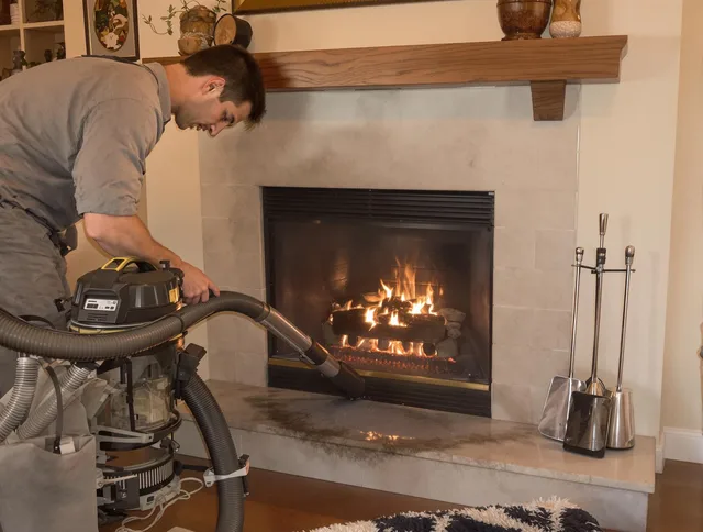 Routine fireplace upkeep by Redlands Chimney Sweep in Redlands, CA