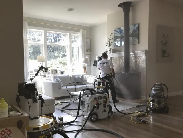 Soot removal service by Redlands Chimney Sweep for a fireplace in Redlands, CA